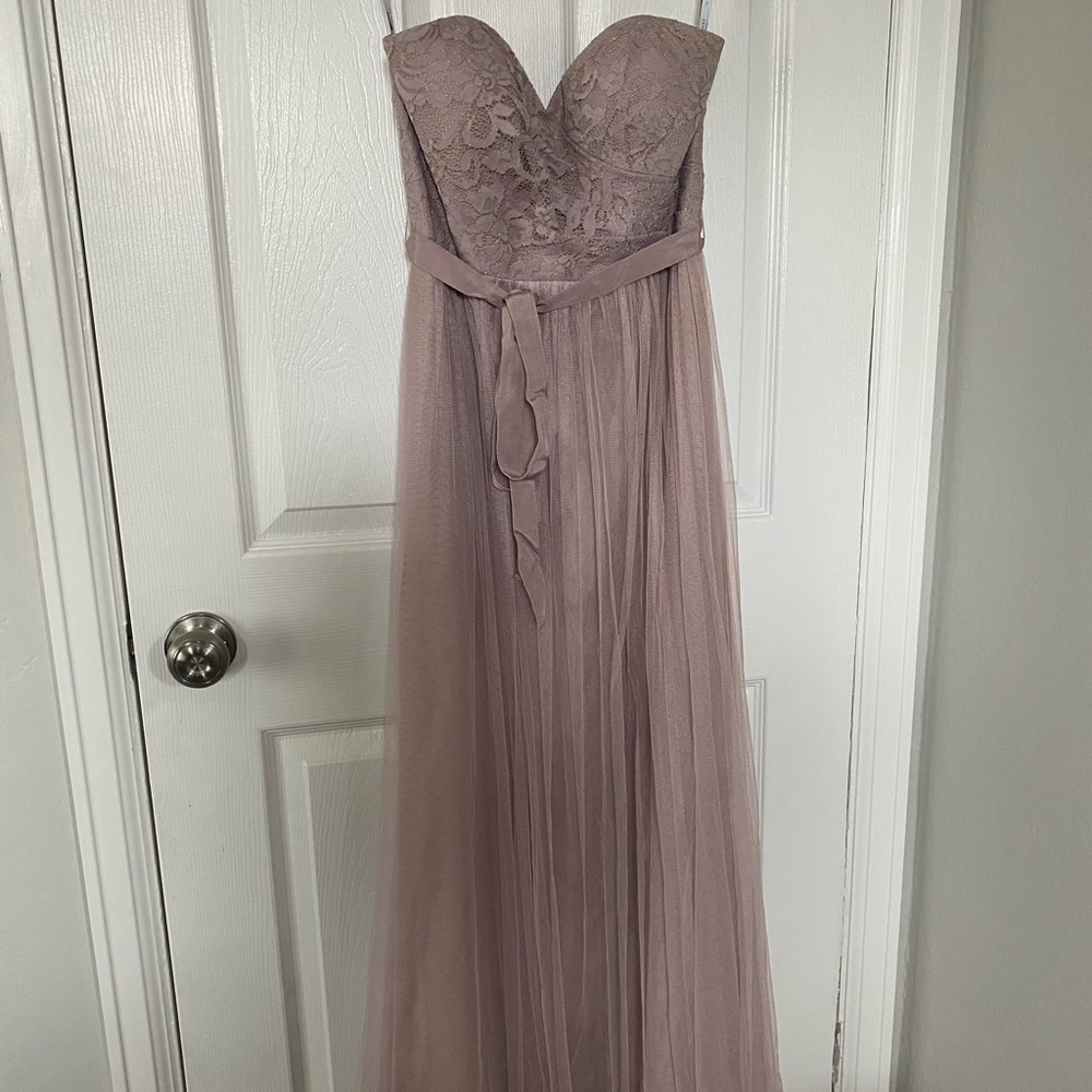 Jenny Yoo Dusty Mauve Long Bridesmaid Dress